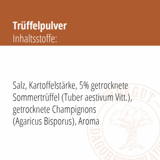 Trüffelpulver Inhaltsangaben