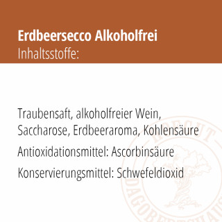 Alkoholfreier Erdbeer-Secco Inmhaltsangaben