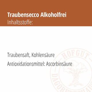 Alkoholfreier Trauben-Secco Inhaltsangaben